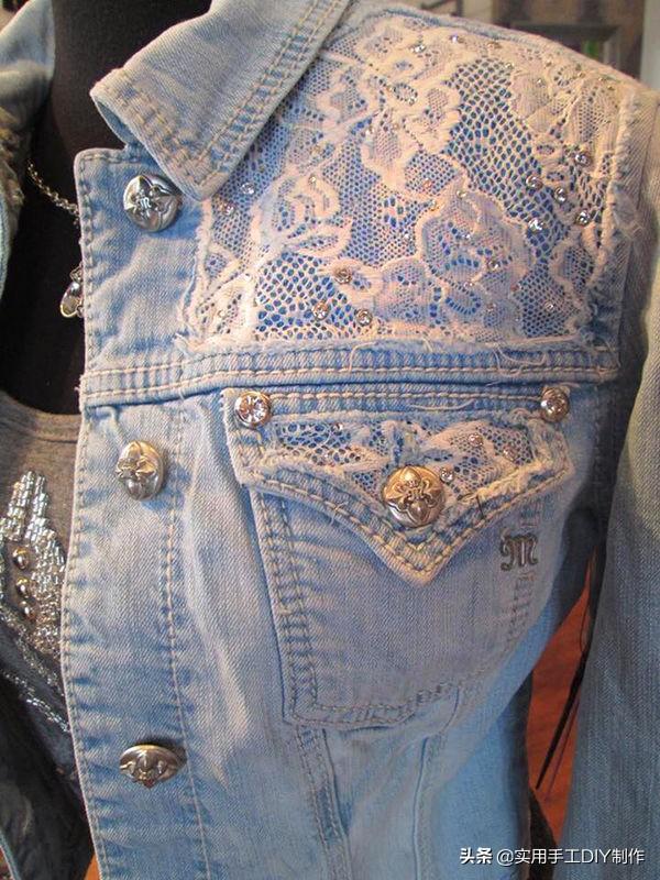 牛仔衣褲上的貼花刺繡