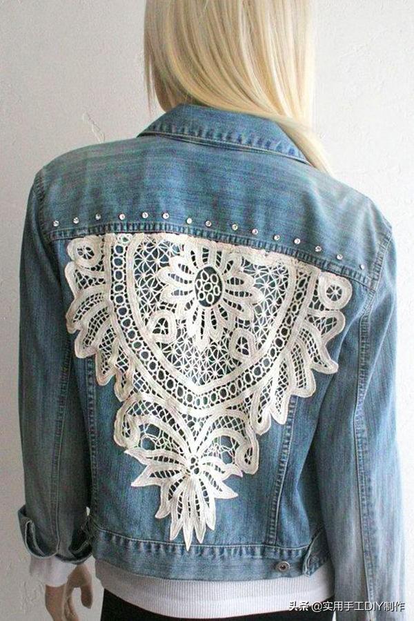 牛仔衣褲上的貼花刺繡