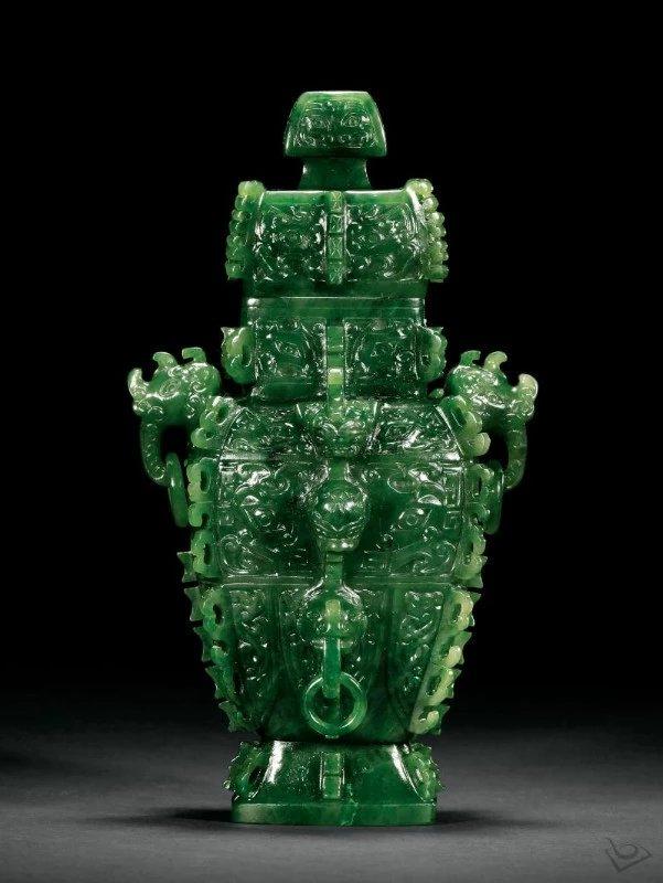 50件清代碧玉件，美翻了！