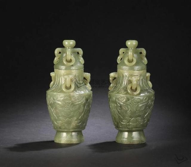 50件清代碧玉件，美翻了！