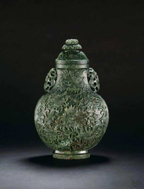 50件清代碧玉件，美翻了！