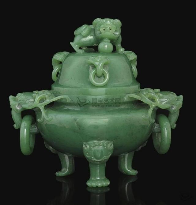 50件清代碧玉件，美翻了！