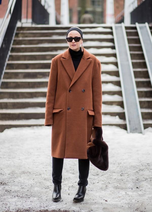 越簡單越好看，大衣+高領衫穿出高級感！