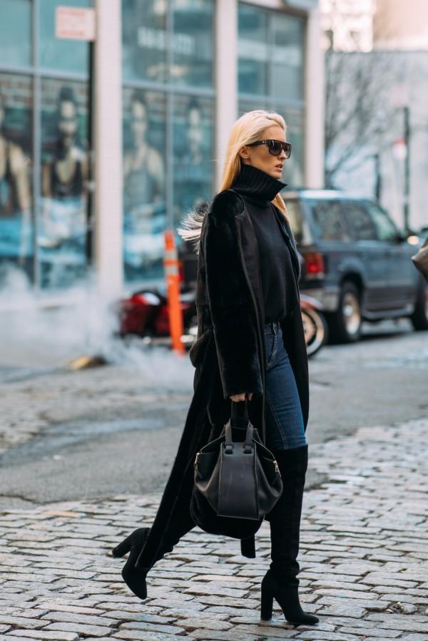 越簡單越好看，大衣+高領衫穿出高級感！