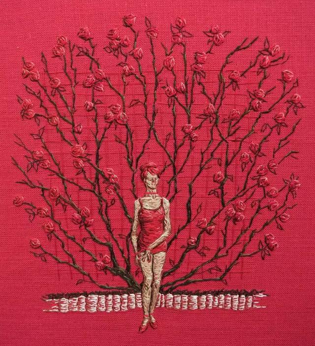 十字繡有什麼，他能用針線講故事