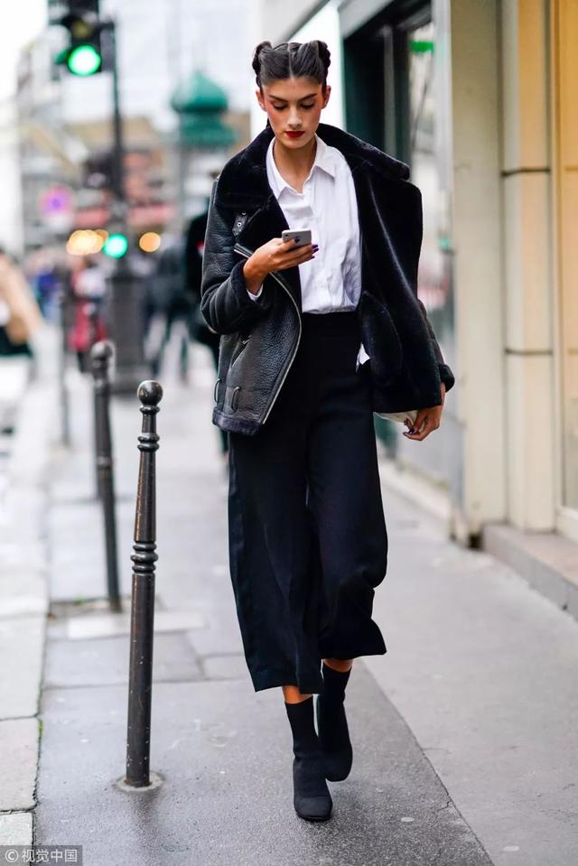 闊腿褲配襪靴,粗短腿的救星