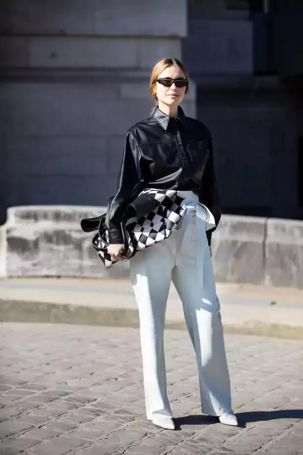 襯衫+闊腿褲，春季顯高又舒適的超美組合！