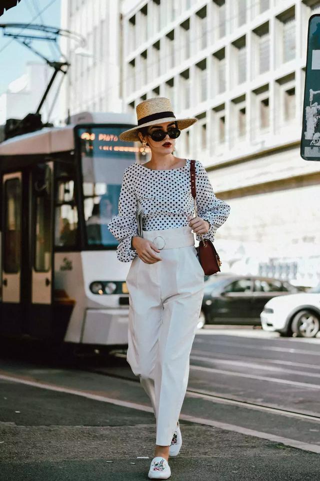 襯衫+闊腿褲，春季顯高又舒適的超美組合！