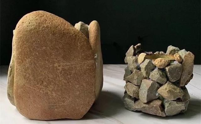 路邊沒人要的石頭，被他做成花盆，種上花後堪比藝術品！