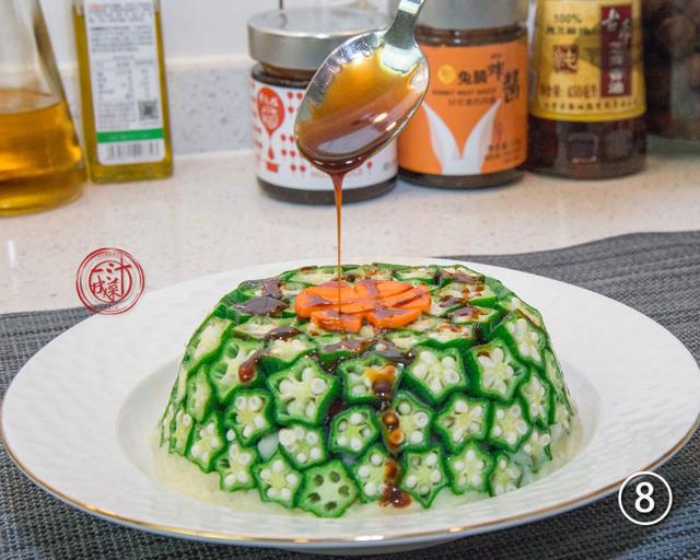 秋葵土豆泥，顏值高味道夠，減脂餐就該這麼吃，別再白水煮菜了