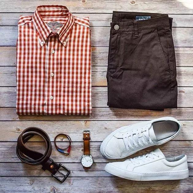 男士，襯衫，一定要選小格紋，時髦極了！