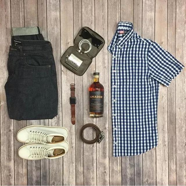 男士，襯衫，一定要選小格紋，時髦極了！