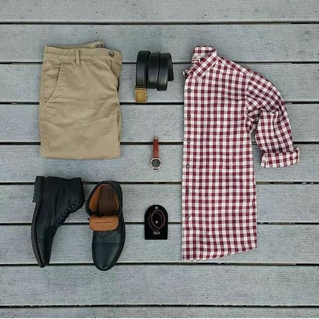 男士，襯衫，一定要選小格紋，時髦極了！