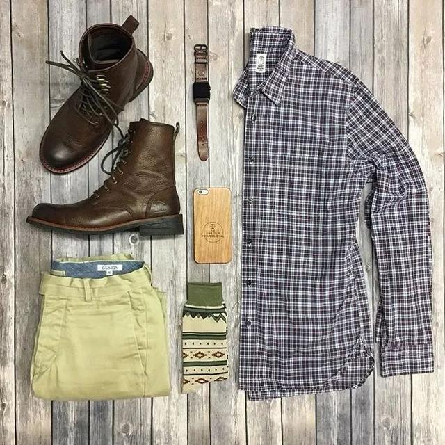 男士，襯衫，一定要選小格紋，時髦極了！