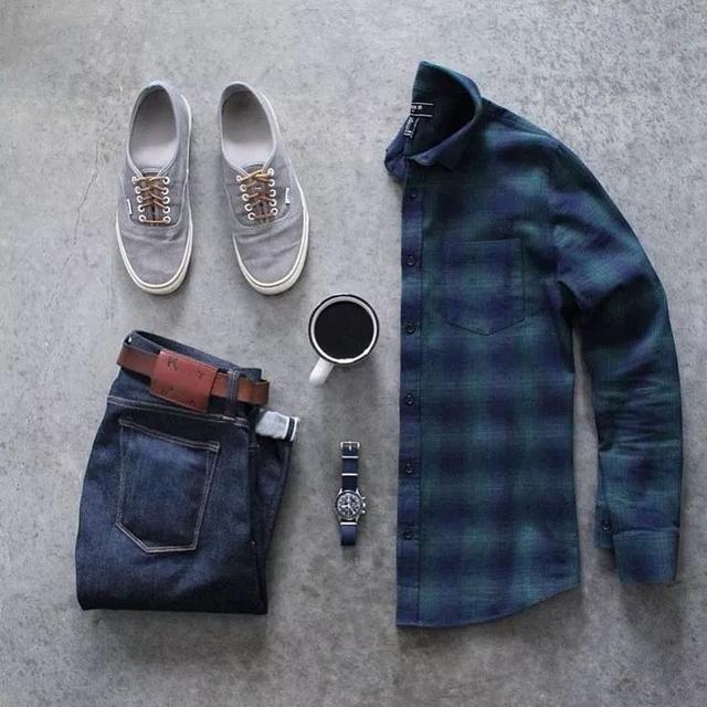 男士，襯衫+帆布鞋，才是真暖男！