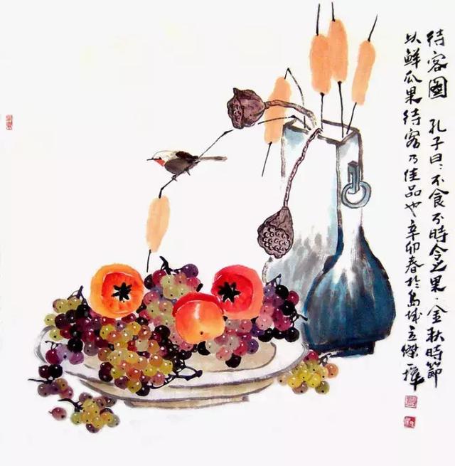 這水墨花鳥畫，太養眼了