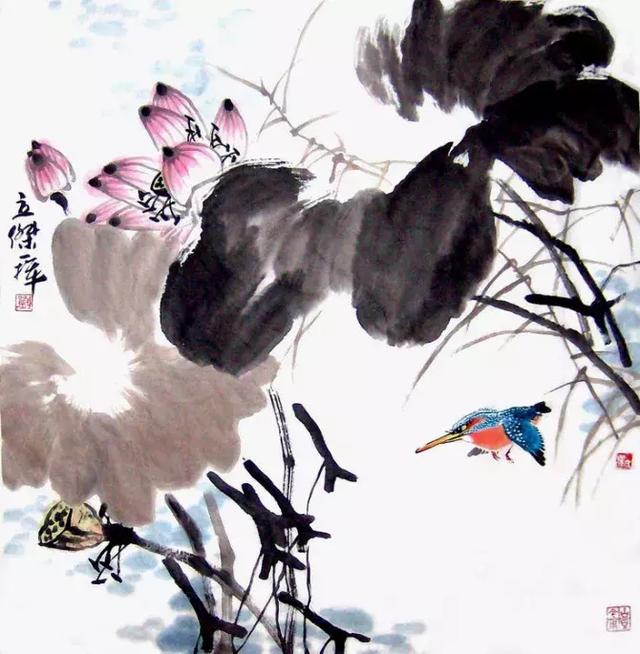 這水墨花鳥畫，太養眼了