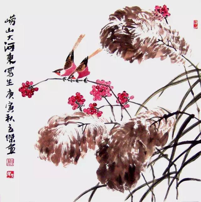 這水墨花鳥畫，太養眼了