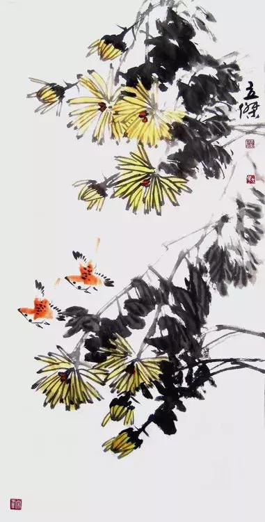 這水墨花鳥畫，太養眼了