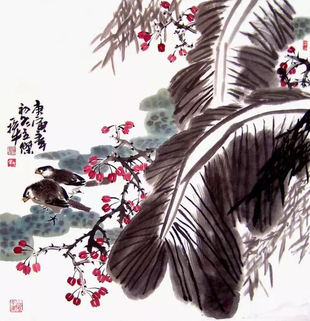 這水墨花鳥畫，太養眼了