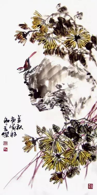 這水墨花鳥畫，太養眼了