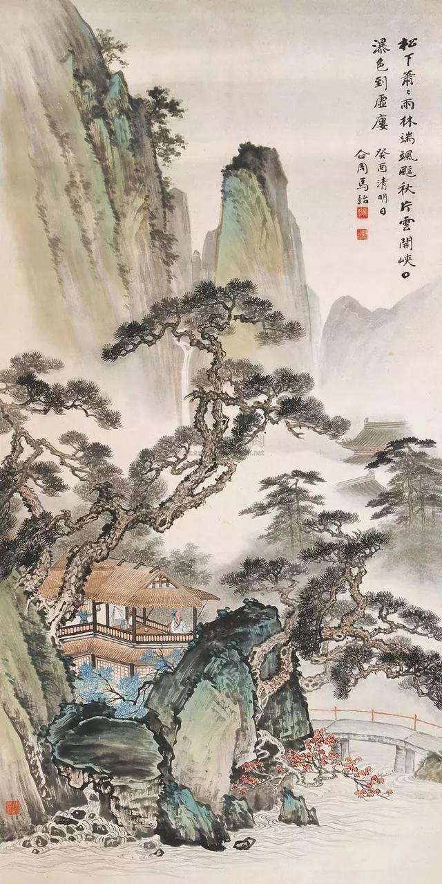 這人物山水畫，很有意境