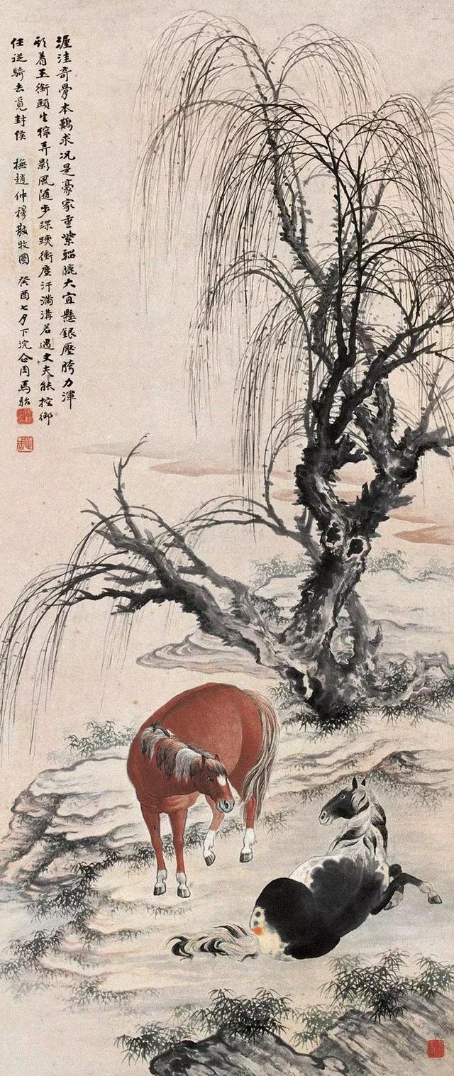 這人物山水畫，很有意境