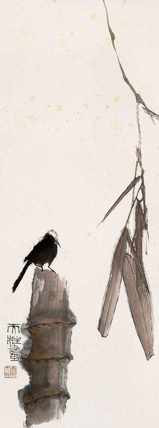 他的寫意花鳥畫——禪心素墨，簡單微妙，疏朗空靈