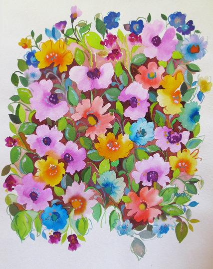 kim parker：美國女畫家最美花卉繪畫圖案