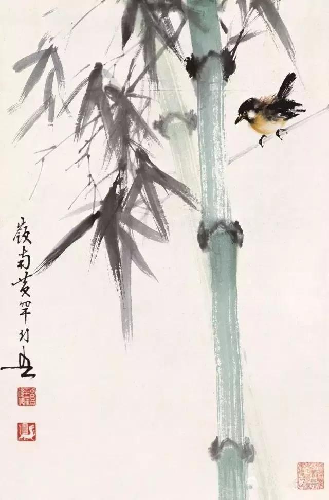 這三位畫竹，真美