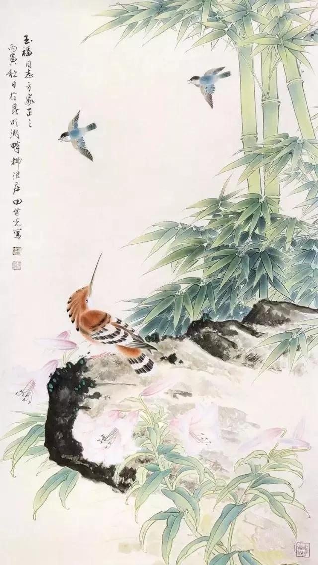 這三位畫竹，真美