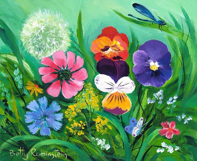 以色列藝術家Betty Rubinstein：花卉色彩美