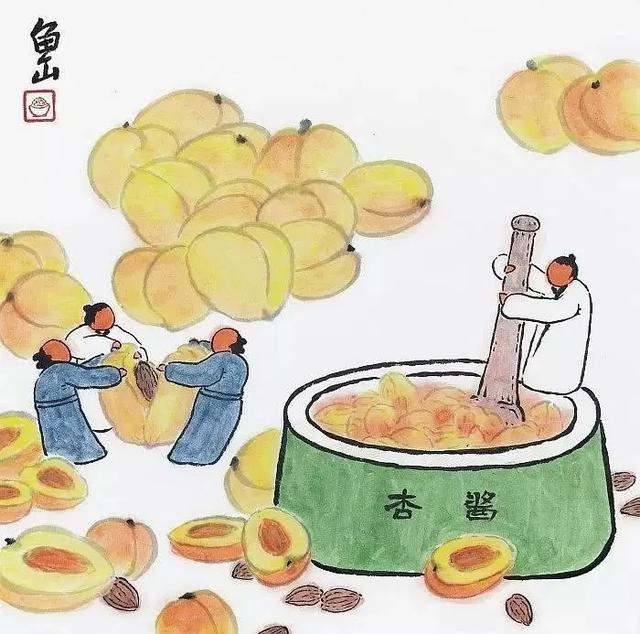 他筆下的瓜果，太萌了