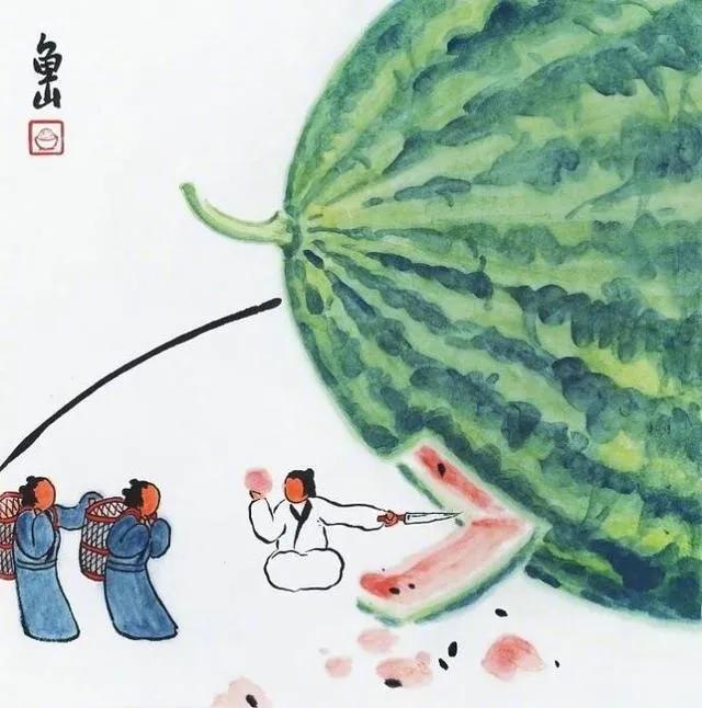 他筆下的瓜果，太萌了