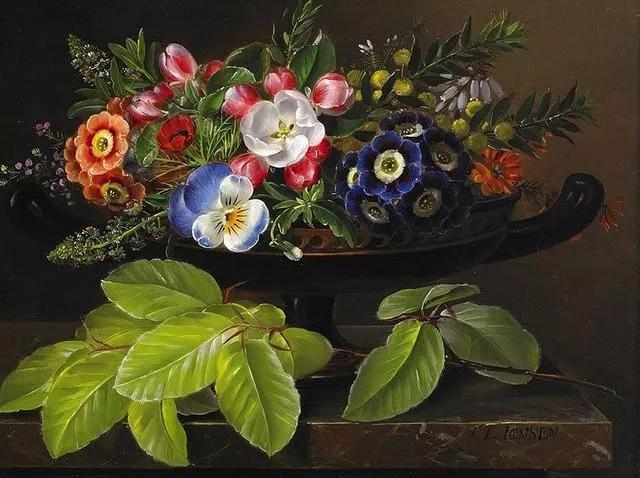 丹麥畫家，專門從事花卉繪畫，欣賞藝術
