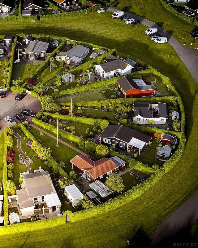 丹麥建築奇觀——圓形花園城市，猶如外星人基地