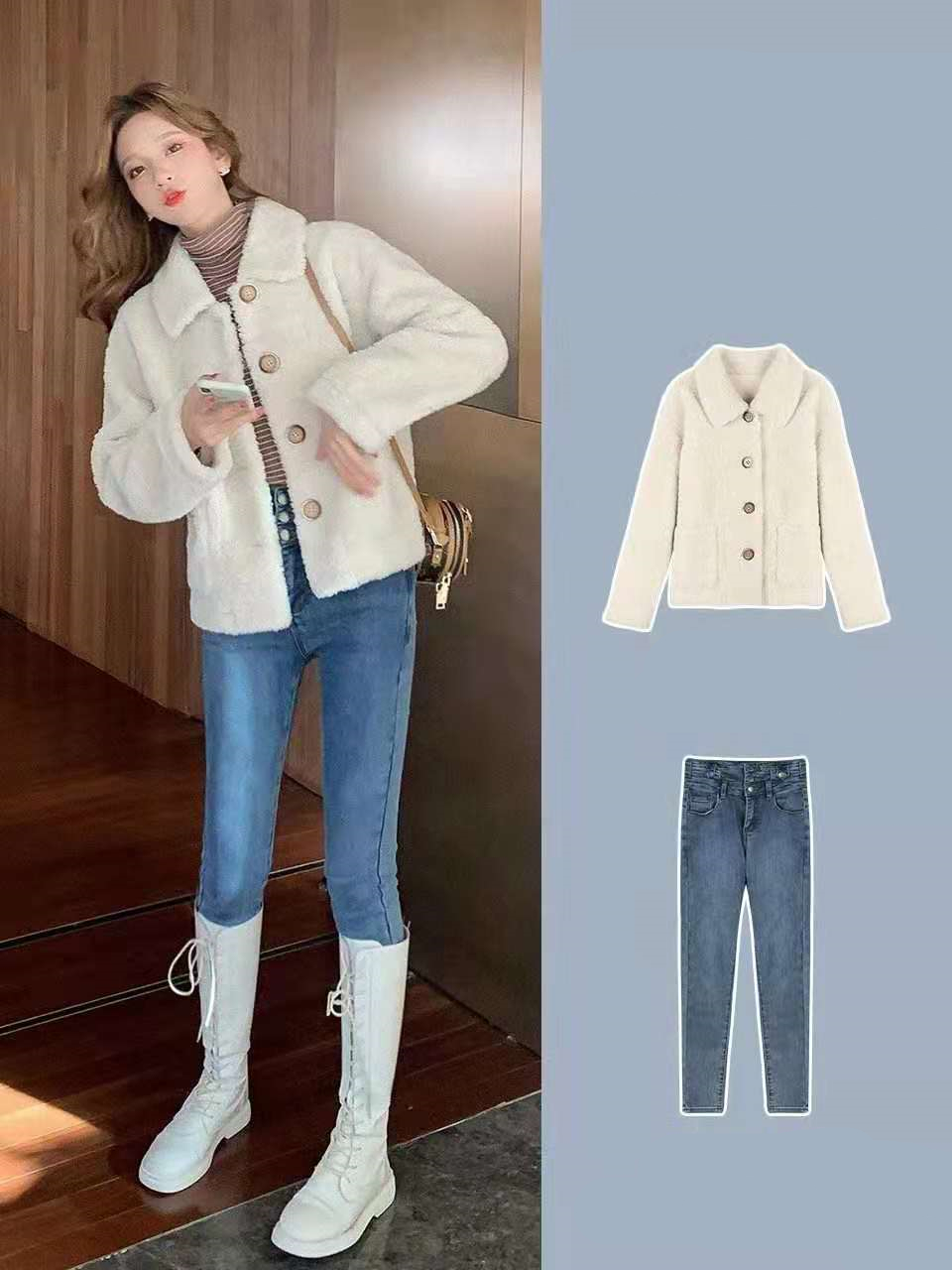 穿了這麼久的羽絨服,也該換羊羔毛外套上場,讓你的冬季更顯高