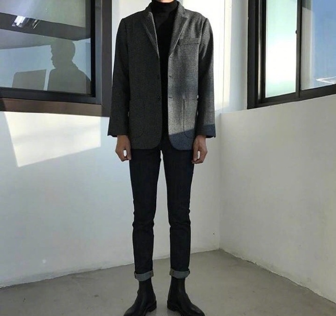 男生的帥氣黑色搭配