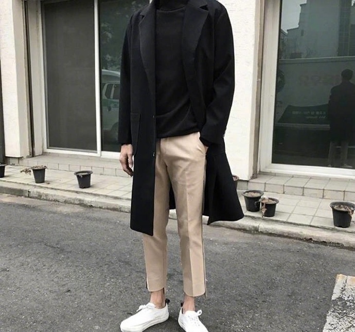 男生的帥氣黑色搭配