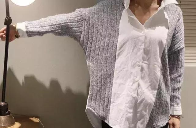 毛衣加襯衫，驚豔的舊衣改造