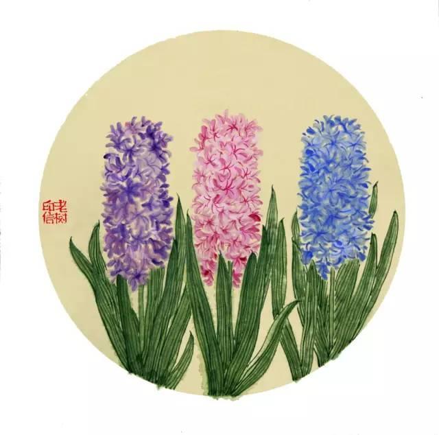 老樹畫畫：人間三月春風來，有花正向心頭開