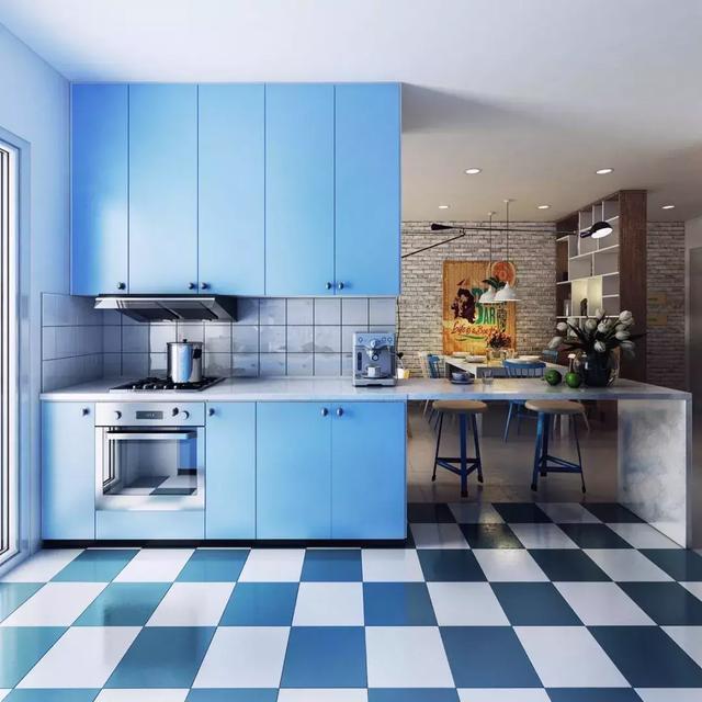 30個藍色系廚房設計，呈現別樣的靈動與清澈